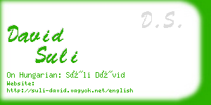 david suli business card